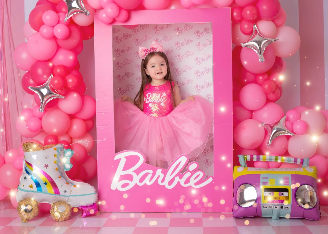 barbie, rosa, muñeca, glamour, princesa, fiesta barbie, pastel rosa, set barbie, moda, peinados, fashion